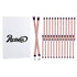 24 Pcs 2 in 1 Eyeshadow Smudge Brush, Double Ended Concealer Brush for Blending Eye Shadow and Liner (Rose Gold)