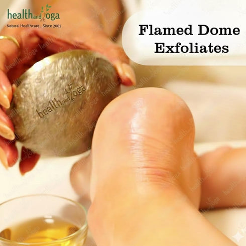 HealthAndYoga FootEase Kansa Vatki Bowl - Bronze Cup - Ayurveda Foot Detox Massager Flamed Sanded Surface
