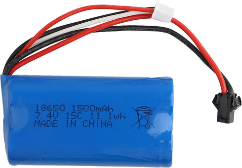 Vvsialeek 7.4V 1500mAh SM-2P Rechargeable Batteries Lithium ion Battery with Connector for Electronics Products, Toys