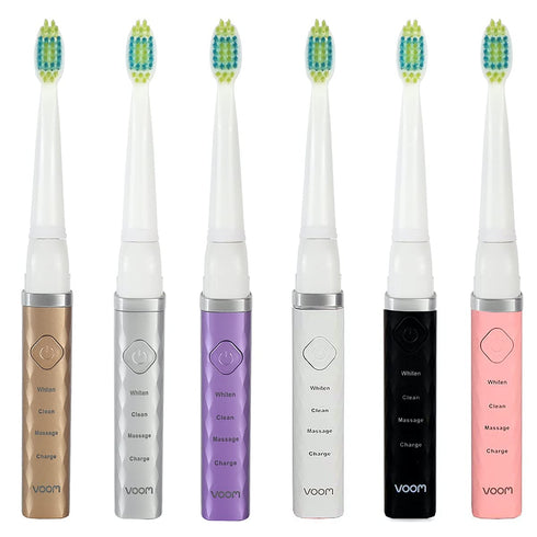Voom Sonic Pro 3 Rechargeable Electric Toothbrush, Soft Dupont Nylon Bristle, Dentist Recommended, Pink
