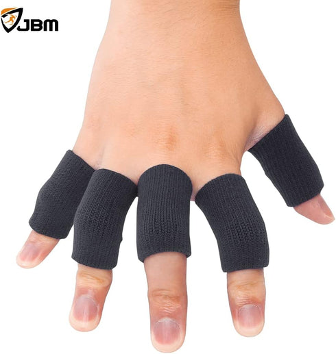 JBM Finger Sleeves 5 Pack, Sport Finger Brace Protector Compression Sleeve for Arthritis