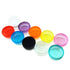 yueton 10 Empty Clear Body Multi Color Top Lid Plastic Sample Containers, 5 Gram Size Cosmetic Jars