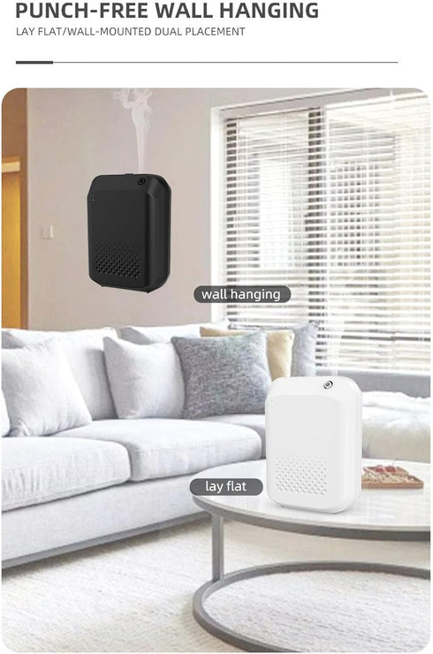 LAISANIM 100 150ml, Essential Oil Diffuser with Bluetooth Control, Days Long Lasting Diffuser, Flat/Wall Mounted, Clean