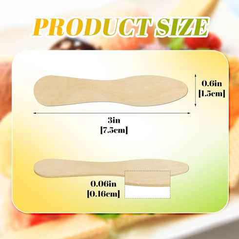 1500 Pcs Wooden Ice Cream Spoons, Mini Disposable Tasting Spoons Wooden, Small Dessert Spoons, Mini Spoons for Crafts, Tasting, Sampling (3 Inch)