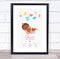 The Card Zoo New Baby Birth Details Christening Nursery Girl Dark Skin Afro Gift Print