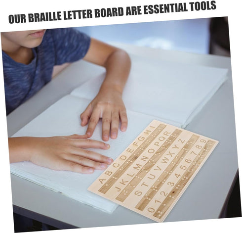 KOMBIUDA Braille Alphabet Learning Board - Portable Educational Tool