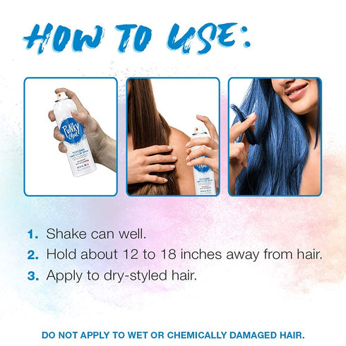 Punky Temporary Hair Color Spray, Bengal Blue, Non-Damaging Hair Dye for Instant Vivid Color, 3.5 oz, 2 Pack