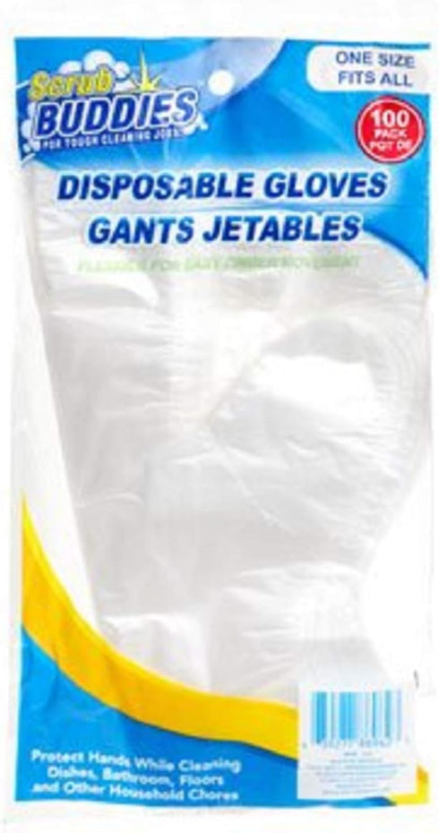 DISPOSABLE HOUSEHOLD CHORES CLEANING GLOVES - 100 COUNT for Painting, Hair Coloring, Hand Protection