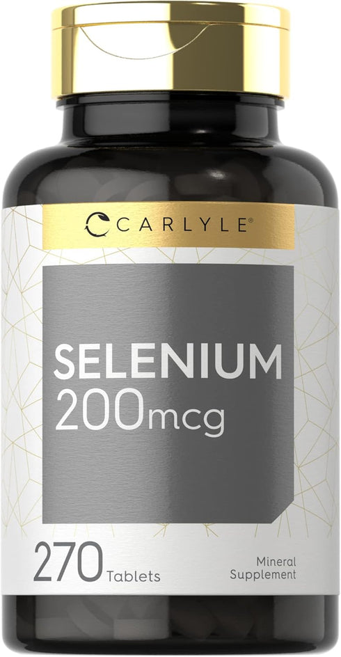 Carlyle Selenium Supplement | 200mcg Tablets | Vegetarian, Non-GMO, Gluten Free
