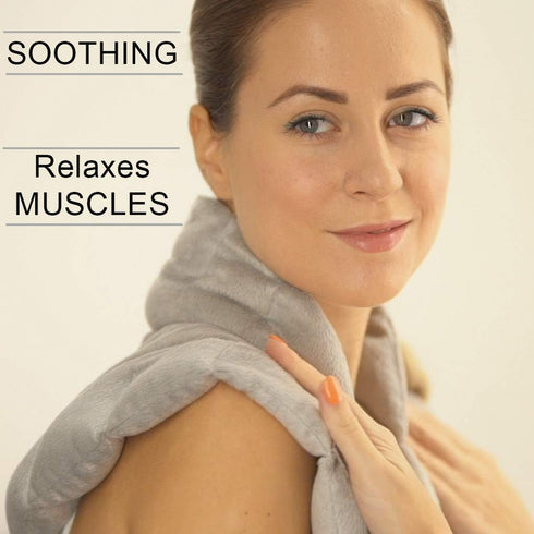 Bed Buddy Lavender Microwave Heating Pad for Back, Shoulder, Neck Pain Relief - Aromatherapy Wrap