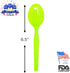 Lime Plastic Spoons (24 Pack) - Lightweight Disposable Cutlery for Parties and Occasions