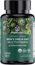 PlantFusion Organic Multivitamin for Men - Vegan, Non-GMO, Gluten Free & Dairy Free - One Daily Whole Food Blend - 60
