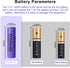 14500 Rechargeable Battery 2500mAh 3.7V High Capacity Lithium Button Top 4 Pack for Flashlight Headlamp