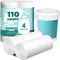 YUFDA 4 Gallon Trash Bags, 110 Count, Small Trash Bags for Bathroom, White, Point-Break Design
