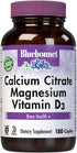 Bluebonnet Nutrition Calcium Citrate Magnesium Plus Vitamin D3 Caplets, Bone Health, 180 Count
