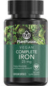 PlantFusion Vegan Iron Supplements, 25mg Plant Based Iron for Women and Men, 90 Veggie Capsules