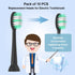Everystep Replacement Toothbrush Heads 10 Pack, Compatible with AquaSonic Black Series, Vibe Series, Duo Series Pro,