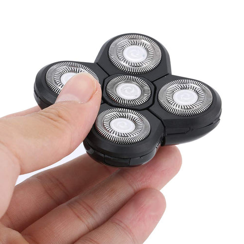 Universal Electric Beard Shaver Carver - 5 Blade Rotating Head Replacement Shavers for Men Grooming Kit