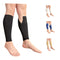 Ziperior Inside Leg 20-30 mmHg Compression Shin Calf No Foot Zipper Sleeves (Black,