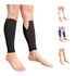 Ziperior Inside Leg 20-30 mmHg Compression Shin Calf No Foot Zipper Sleeves (Black,