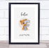 The Card Zoo New Baby Birth Details Christening Nursery Bear Initial F Keepsake Gift Print
