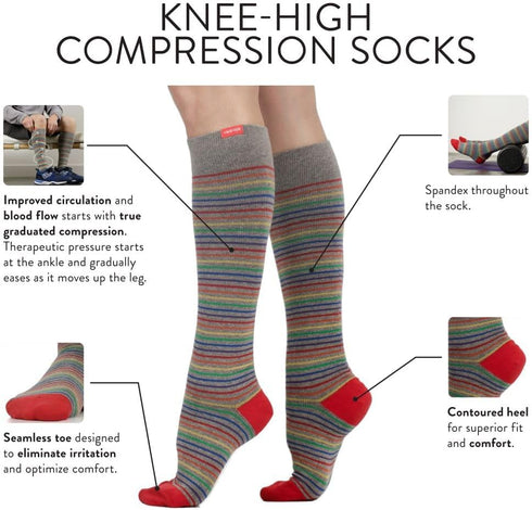VIM & VIGR Cotton Compression Socks - Comfortable & Stylish