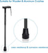 Replacement Cane Tips, 3/4 Inch, Black for Walking Canes