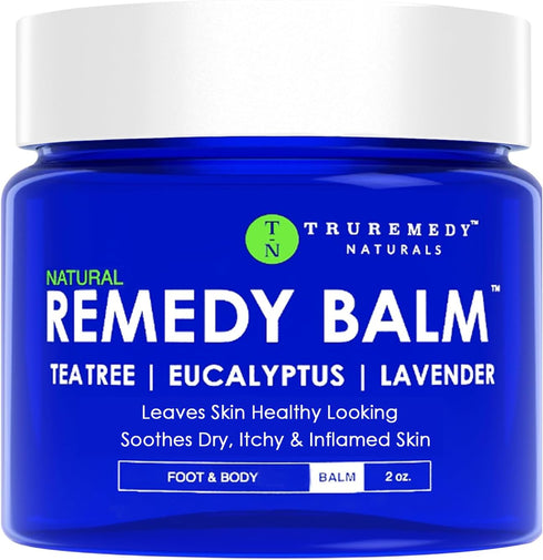 Remedy Balm with Tea Tree Oil, 2 oz - Truremedy Naturals Soothing Moisturizer for Fungal Infections