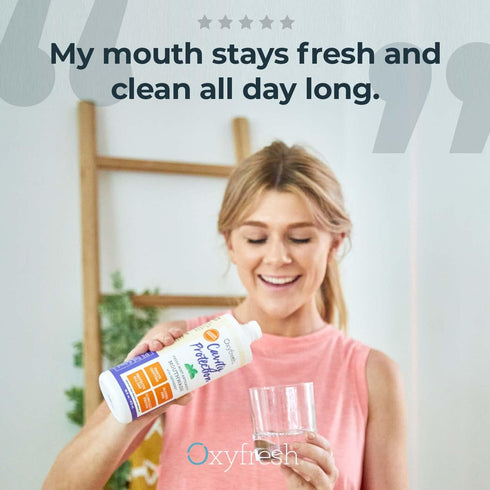 Oxyfresh Cavity Protection Fluoride Mouthwash, Anticavity for Sensitive Teeth, Non-Staining, Alcohol Free, 16 oz.