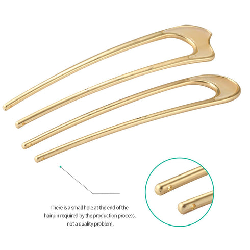U-Shaped Hair Pins - Vintage Metal Hair Sticks, French Hair Pin Hairstyle Chignon for Women, 2PCS-Style 1