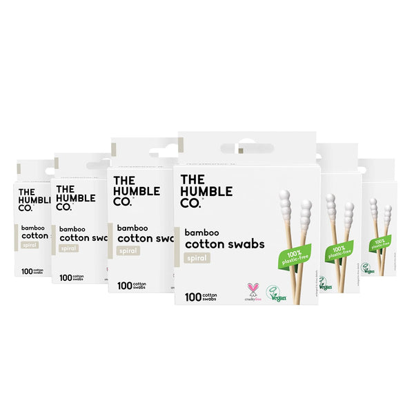 The Humble Co. Bamboo Cotton Swabs (600 count) - Cotton Buds for Ears, Makeup, and Cleaning