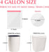 Heihaily Small Trash Bags, 4 Gallon Drawstring Garbage Bags, 57 Count, Unscented Clear Plastic Liners for Kitchen Office