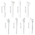 inSowni 8 Pieces Decorative Retro Crystal Pearl Hair Sticks, Asian Chinese Hanfu Hair Forks for Women Girls