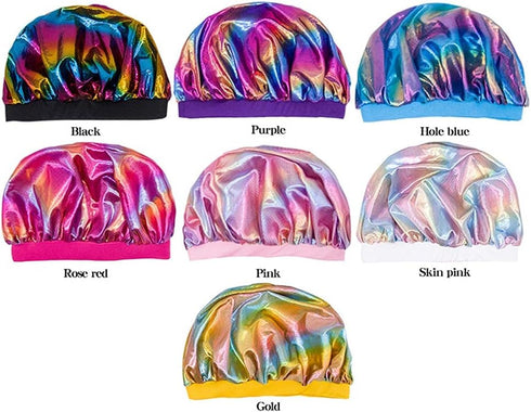 Kids Bonnets for Girls, Sleeping Satin Bonnets for Curly Hair, Silk Sleep Cap Night Caps
