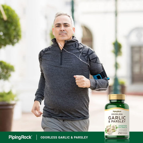 Piping Rock Odorless Garlic and Parsley Pills 500mg, 250 Softgel Capsules, Non-GMO, Gluten Free