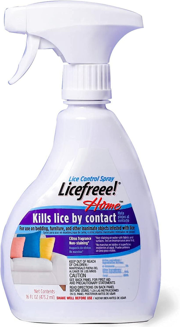 Tec Labs Licefreee Home Spray, Head Lice Treatment for Furniture, Non-Staining, 16 Fl Oz, Fresh Citrus