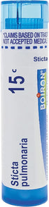 Boiron Sticta Pulmonaria 15C Md 80 Pellets for Nasal Congestion with Sinus Pain from Cold or Allergy