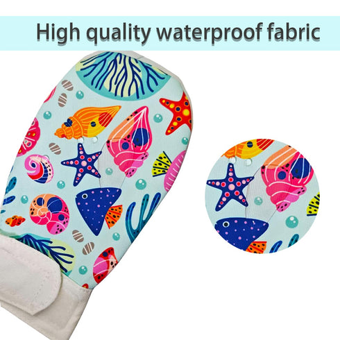 GZFQJJ Waterproof Sensory Chew Gloves Chewing Mittens for Special Needs, Anti Finger Biting Compression, Autism Gloves