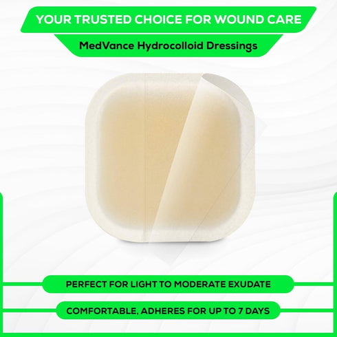 MedVance Hydrocolloid Bordered Adhesive Dressing, 2"x2" Box of 5 DRESSINGS