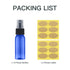LISAPACK 1oz Small Plastic Blue Spray Bottle (12 Pack) - Empty Mini Fine Mist Travel Size Atomizer for Little Perfume,