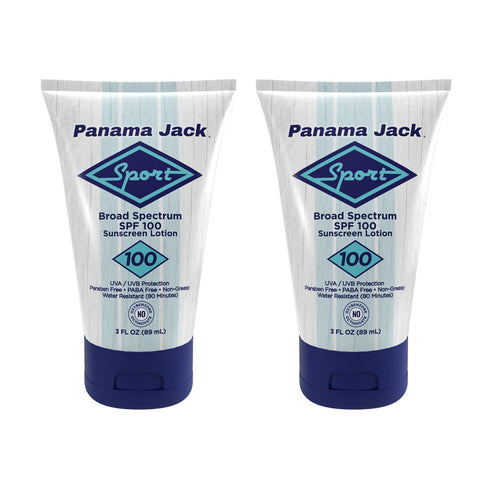 Panama Jack Sport Sunscreen Lotion - SPF 100, Broad Spectrum Protection, Non-Greasy, 3 FL OZ (Pack of 1)