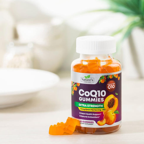 CoQ10 100mg Gummies, 60 Gummies | 3X Better Absorption Antioxidant for Heart Health Support & Energy Production