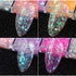 Mermaid Flake Nail Glitter Sequins, CHANGAR Iridescent Ice Slag Colorful Fluorescent Glass Paper Nail Sticker
