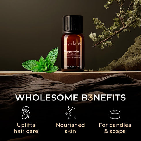 Gya Labs Peppermint Essential Oil for Diffuser & Hair, 0.34 Fl Oz, 100% Pure Natural Peppermint Mint Oil
