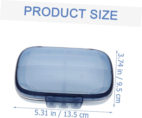 Weekly Pill Organizer - Portable Multi-Grid Medicine Dispenser for Purse