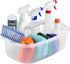 Haundry Large Cleaning Caddy with Handle, Sturdy Organizer Basket for Household Cleaning Supplies