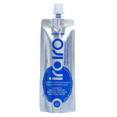 IROIRO Premium Natural Semi-Permanent Hair Color 45 - Deep Blue (4oz)