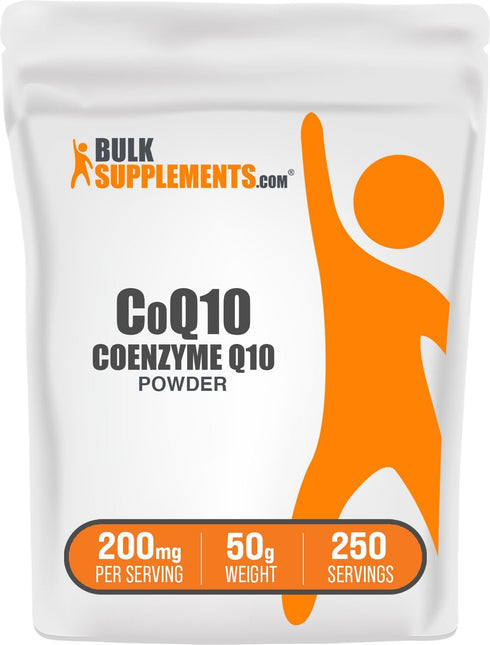 Coenzyme Q10 Powder by BulkSupplements.com - 200mg Supplement, Gluten Free, 50g (1.8 oz) (Pack of 1)