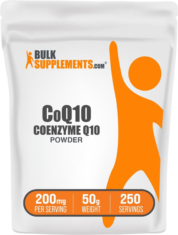 Coenzyme Q10 Powder by BulkSupplements.com - 200mg Supplement, Gluten Free, 50g (1.8 oz) (Pack of 1)
