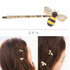 Luckycivia 12 Pcs Metal Cute Bee Hairpin, Exquisite Alloy Crystal Bee Hair Side Clips, Honeybee Hair Accessories for